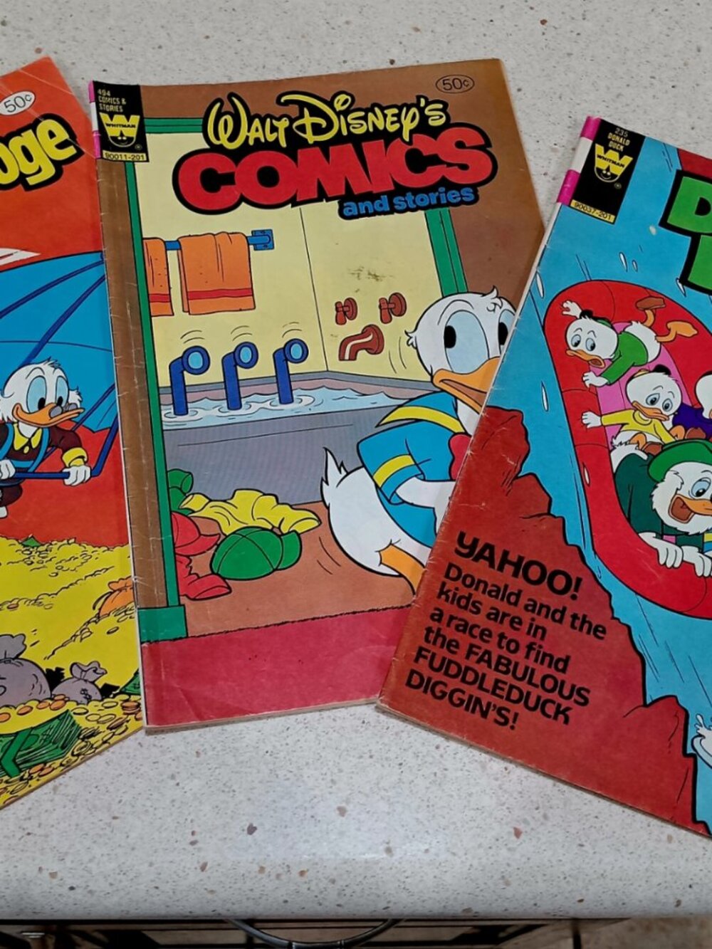 3 Walt Disney Donald Duck Comic Books, early 1980's